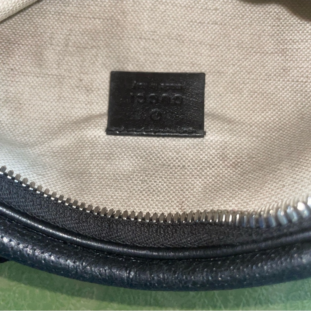 Gucci Black Embossed Leather Belt Bag - Picture 9 of 11